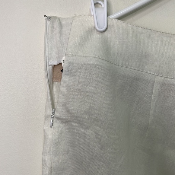 Vintage 100% linen off white Capris Pants Plus Size 20 - Picture 6 of 8